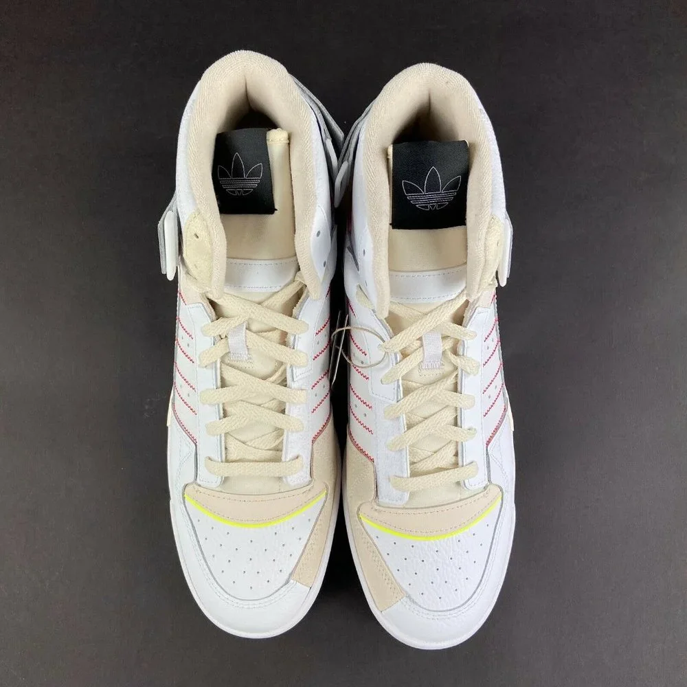 Adidas Men's Forum Exhibit Mid White Black Red Shoes GZ0946 Sizes 8 - 12 - Picture 7 of 9